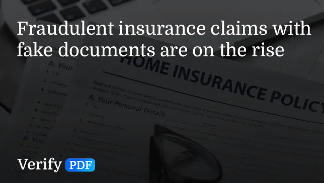 NOS reports: Fraudulent insurance claims with fake documents on the rise